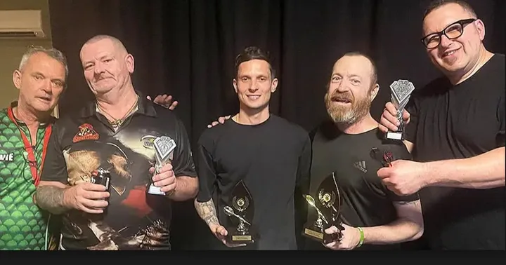 Group at the 2026 Port Phillip Darts League doubles presentation
